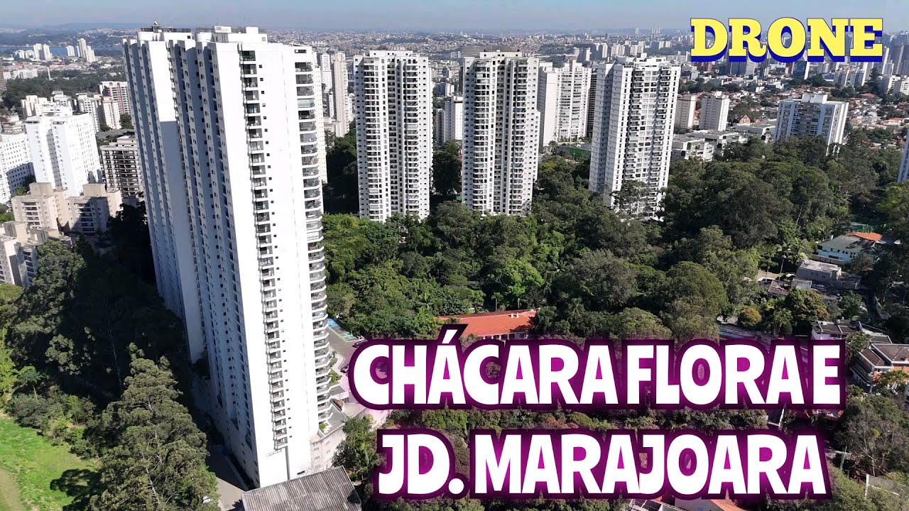 Drone voa no Jardim Marajoara e Chácara Flora, região nobre com muito verde! - São Paulo