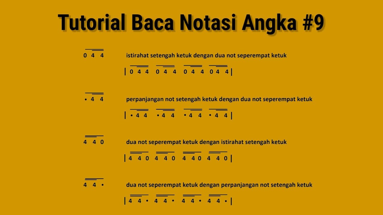 Tutorial Baca Notasi Angka #9