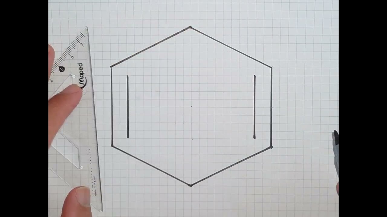 How to draw 3D Hexagon, 3D drawing on paper, optical Illusion drawing, 3d Art, Relaxing  Art.