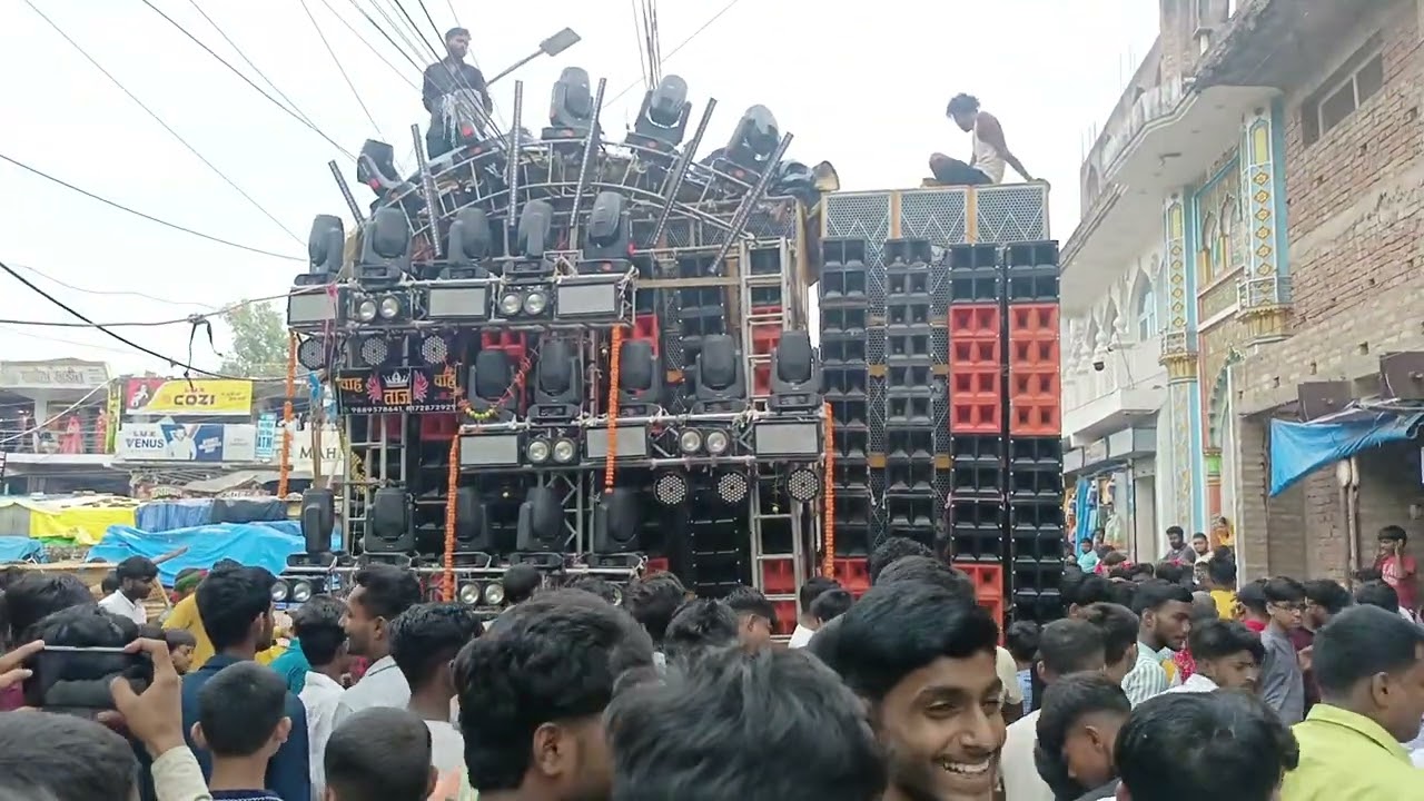 #vlog video rasra 🙏 Durga Puja visarjan 🚩 Taj dj Jaunpur ka bass ka tandav 😱