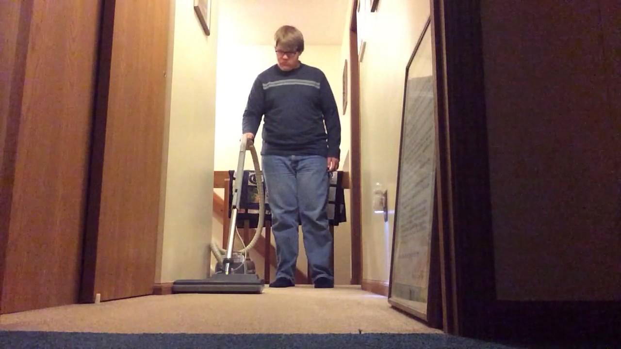 Electrolux Silverado Vacuums the Upstairs Hallway