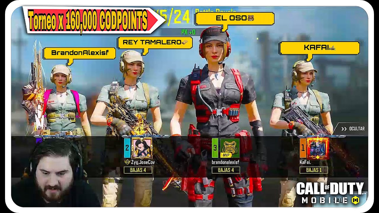EL OSO🐻 REY TAMALERO🫔y KAFAI🦗RESUMEN DEL TORNEO por 160MIL COD POINTS😨| CALL OF DUTY MOBILE |aO