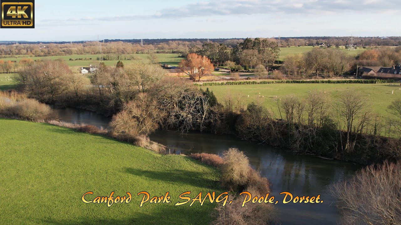 Canford Park SANG, River Stour, Poole, Dorset, UK - Mavic Air 2S - 4K