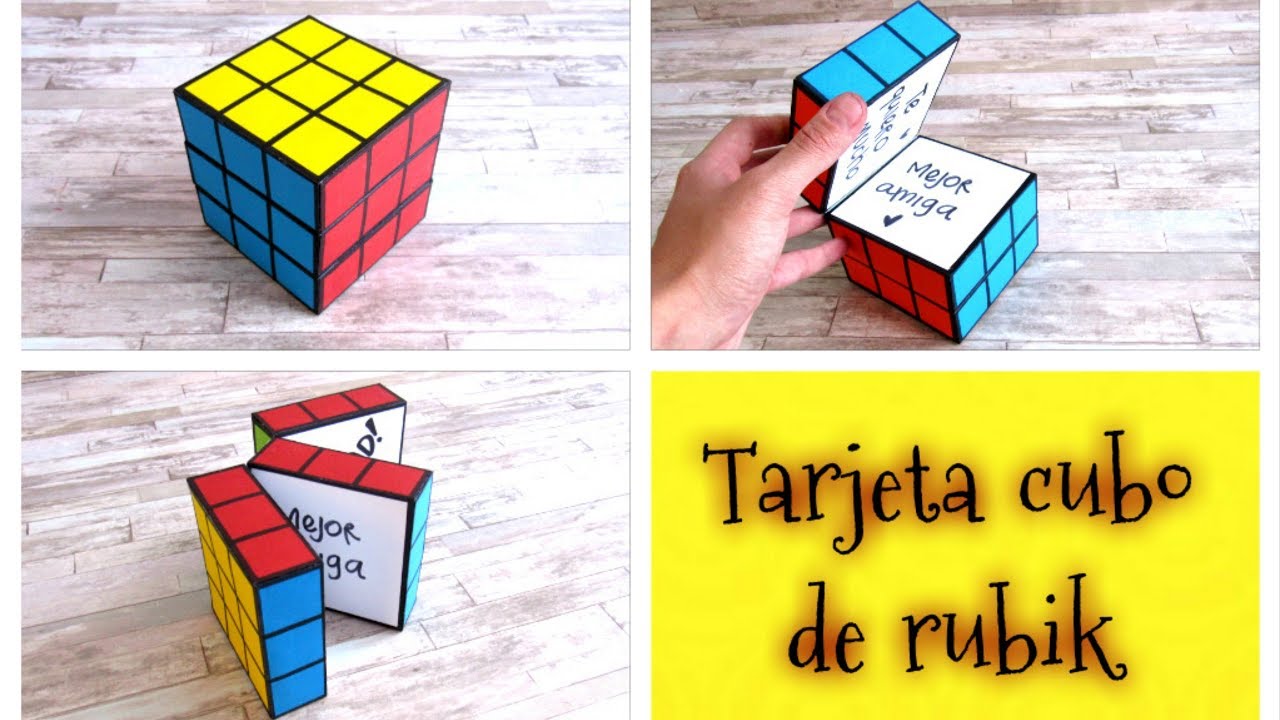 DIY // Haz una tarjeta con forma de cubo de RUBIK (Regalo para novio o mejor amiga)