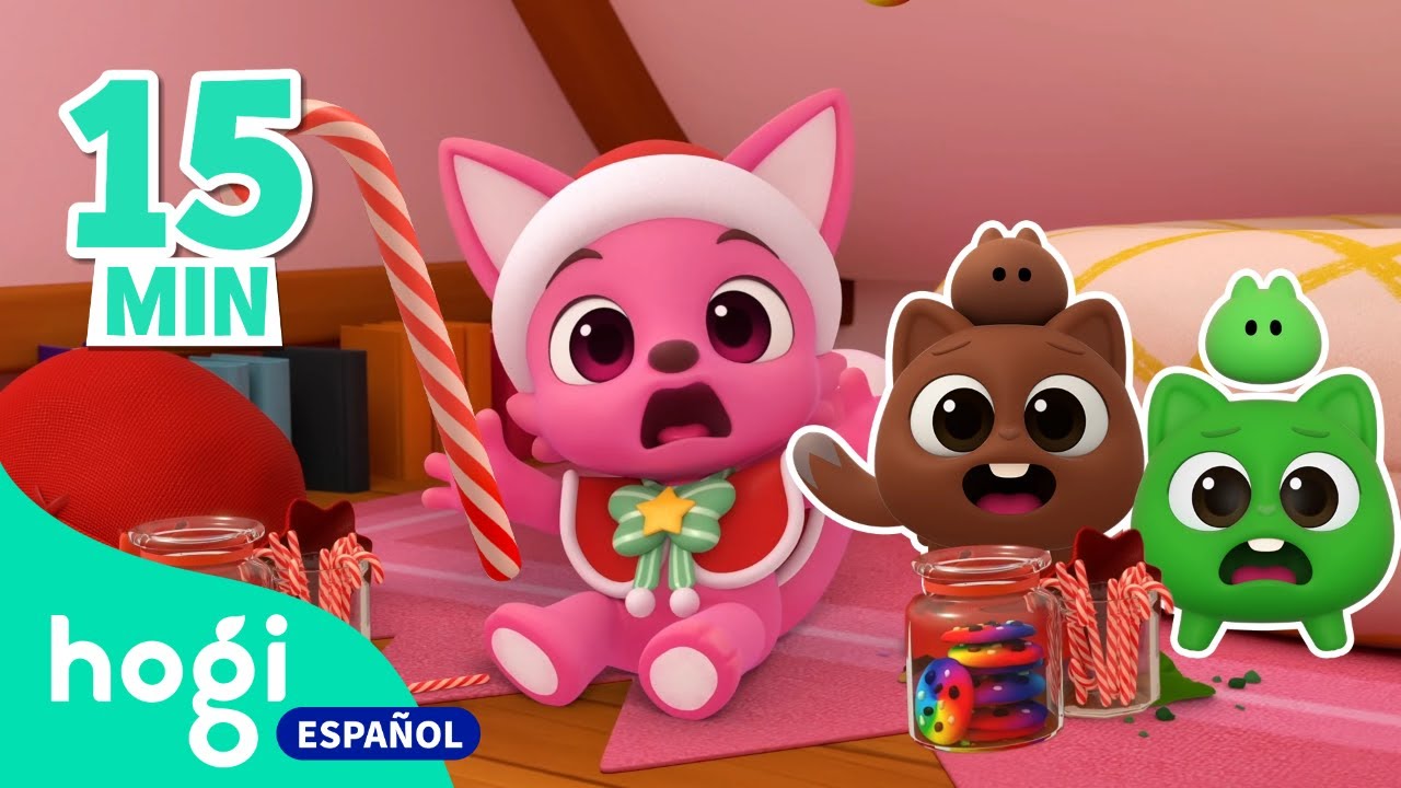 Aprende Colores con los Deliciosos Dulces Navideños｜15 Minutos ｜Canción de Sí, Papá｜Hogi en español
