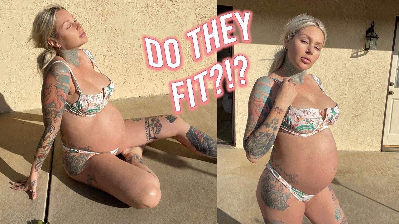 TRYING BATHING SUITS FOR PREGNANCY AND BIG BOOBS?! | Kristen Leanne