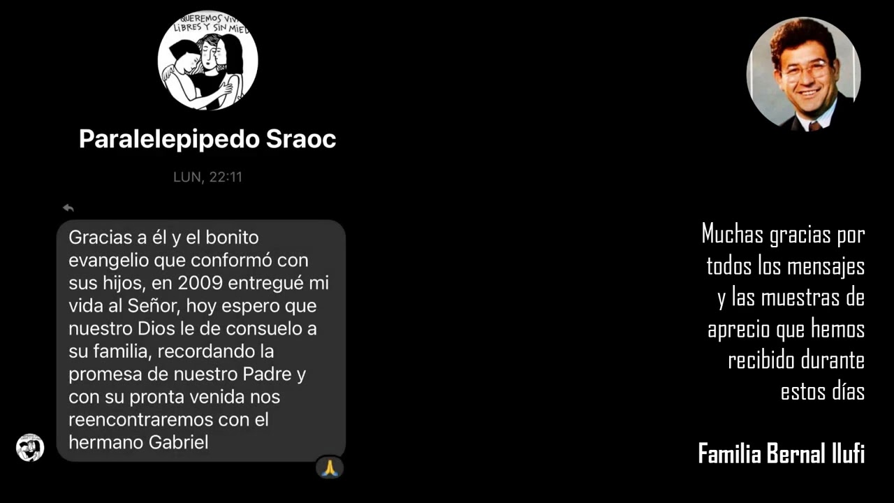 GRACIAS POR SUS MENSAJES A NUESTRO PADRE GABRIEL BERNAL