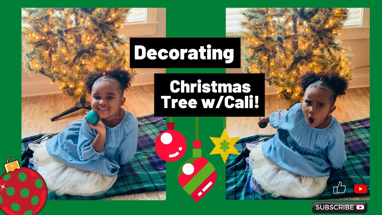 3 Year Old Toddler Decorates her own Christmas Tree | iLuvCali