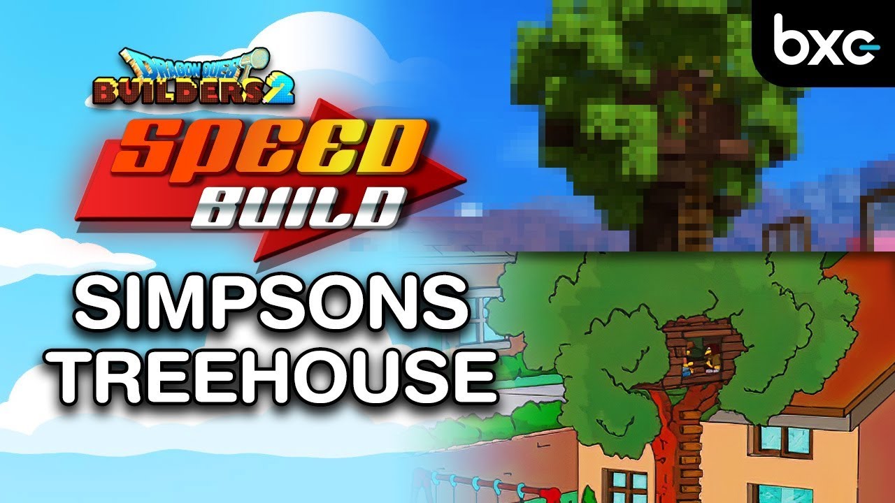 The Simpsons Treehouse | Speed Build in Dragon Quest Builders 2