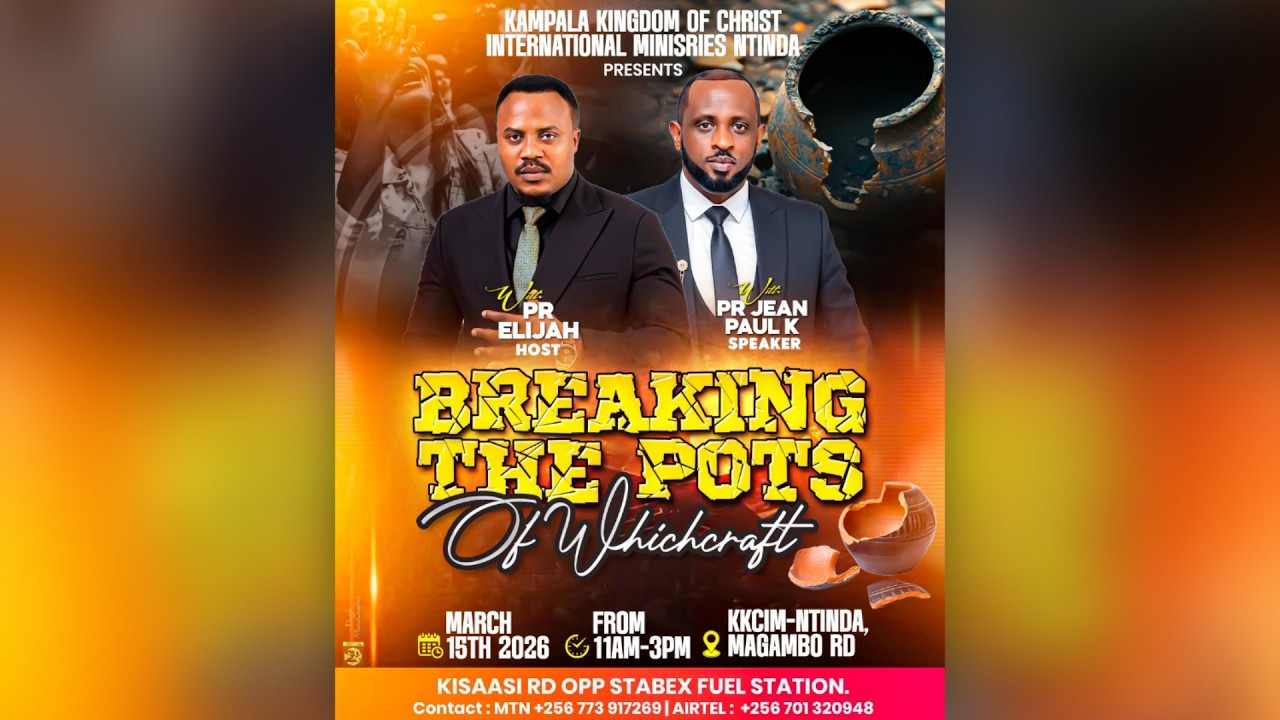 BREAKING THE POTS OF WITCHCRAFT SUNDAY SERVICE  - AT KAMPALA KINGDOM  OF CHRIST NTINDA .