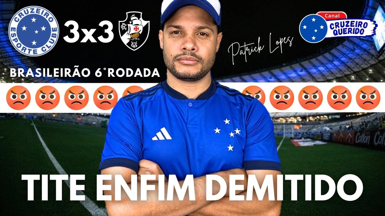 🔴 CRUZEIRO 3X3 VASCO | TITE DEMITIDO E QUEM SERÁ O NOVO TÉCNICO ??? / NOTÍCIAS AO VIVO DO CRUZEIRO.