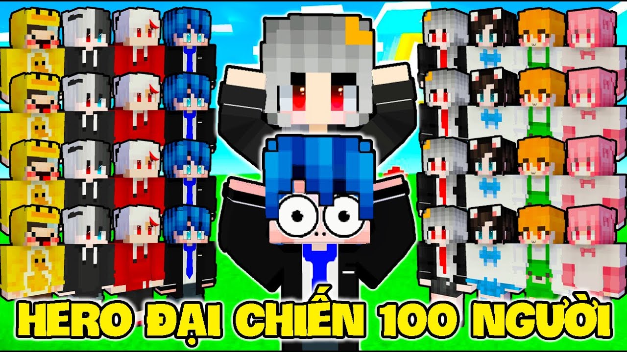 PHONG CẬN SAMMY THỬ THÁCH 24 GIỜ XÂY DỰNG BIỆT ĐỘI 1000 HERO ĐẠI CHIẾN TÍ HON TRONG MINECRAFT