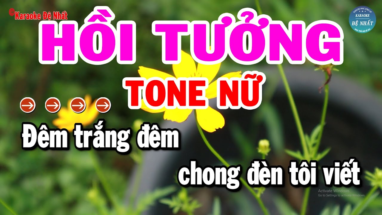 Karaoke Hồi Tưởng Tone Nữ Nhạc Sống Mới Dễ Hát Nhất | Karaoke Đệ Nhất