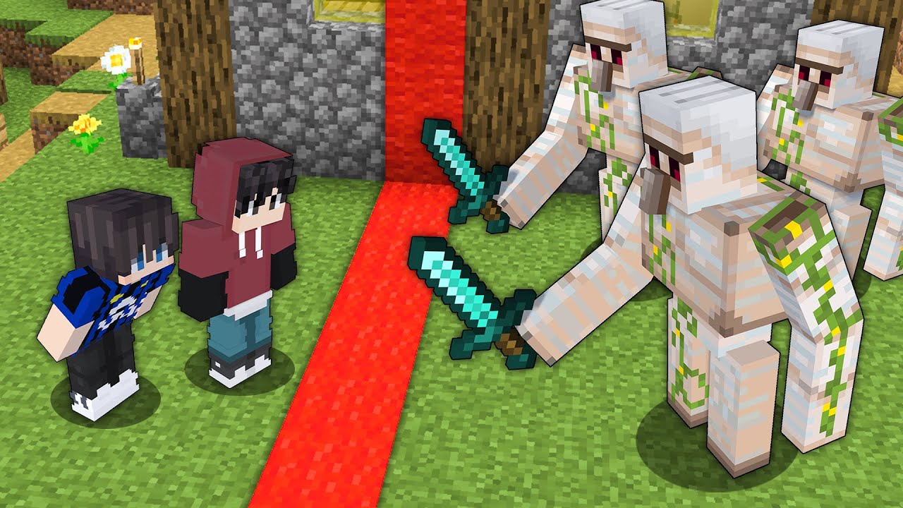 Evil GOLEM Split The VILLAGE in HALF in Minecraft!