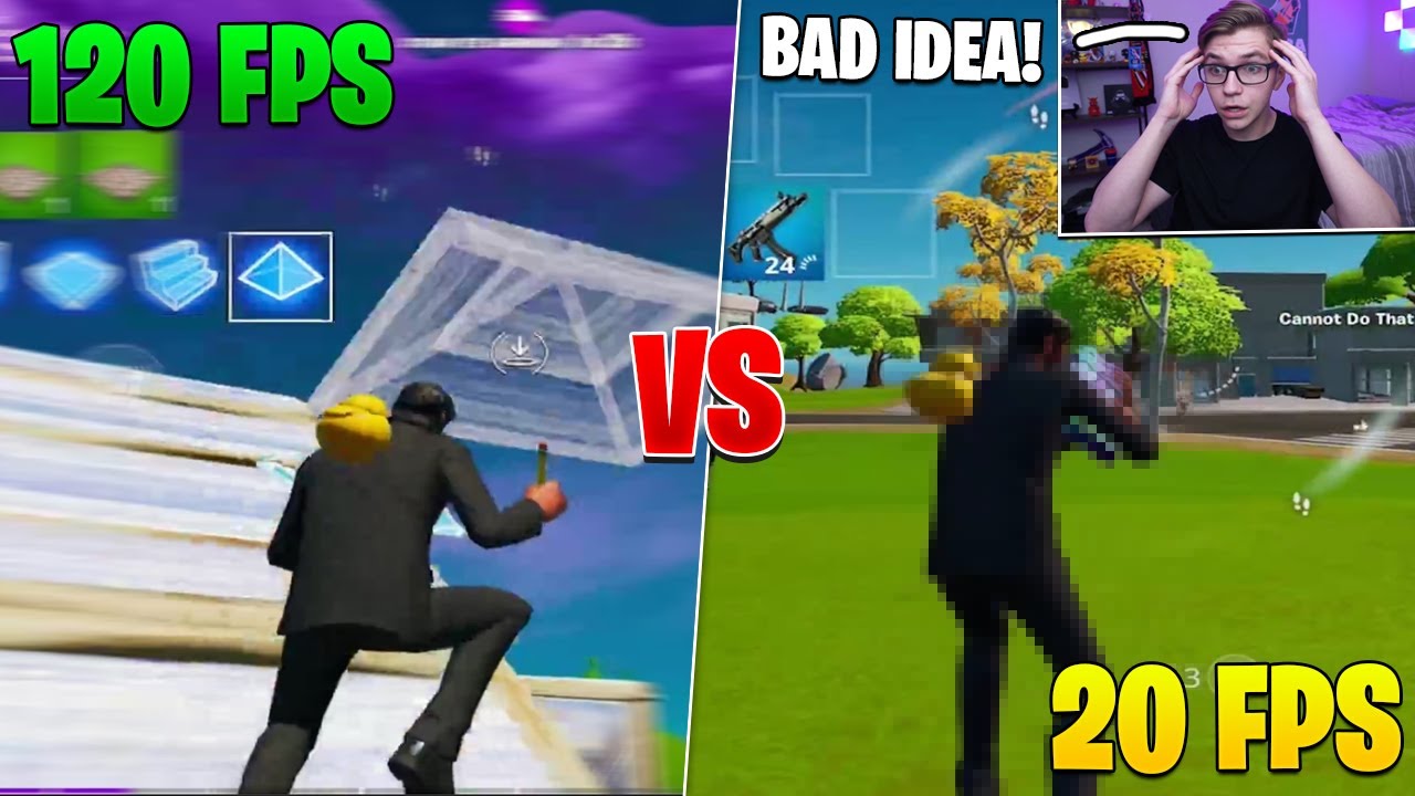 Я ПОНИЖАЛ свой FPS после каждой смерти в Fortnite Mobile (120 кадров в секунду против 20 кадров в...