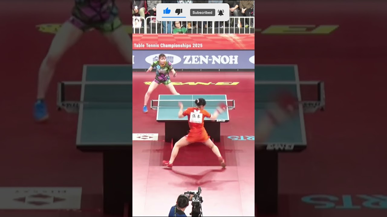 Beautiful placement 🔥 Miwa Harimoto vs Hina Hayata #tabletennis #pingpong #wtt