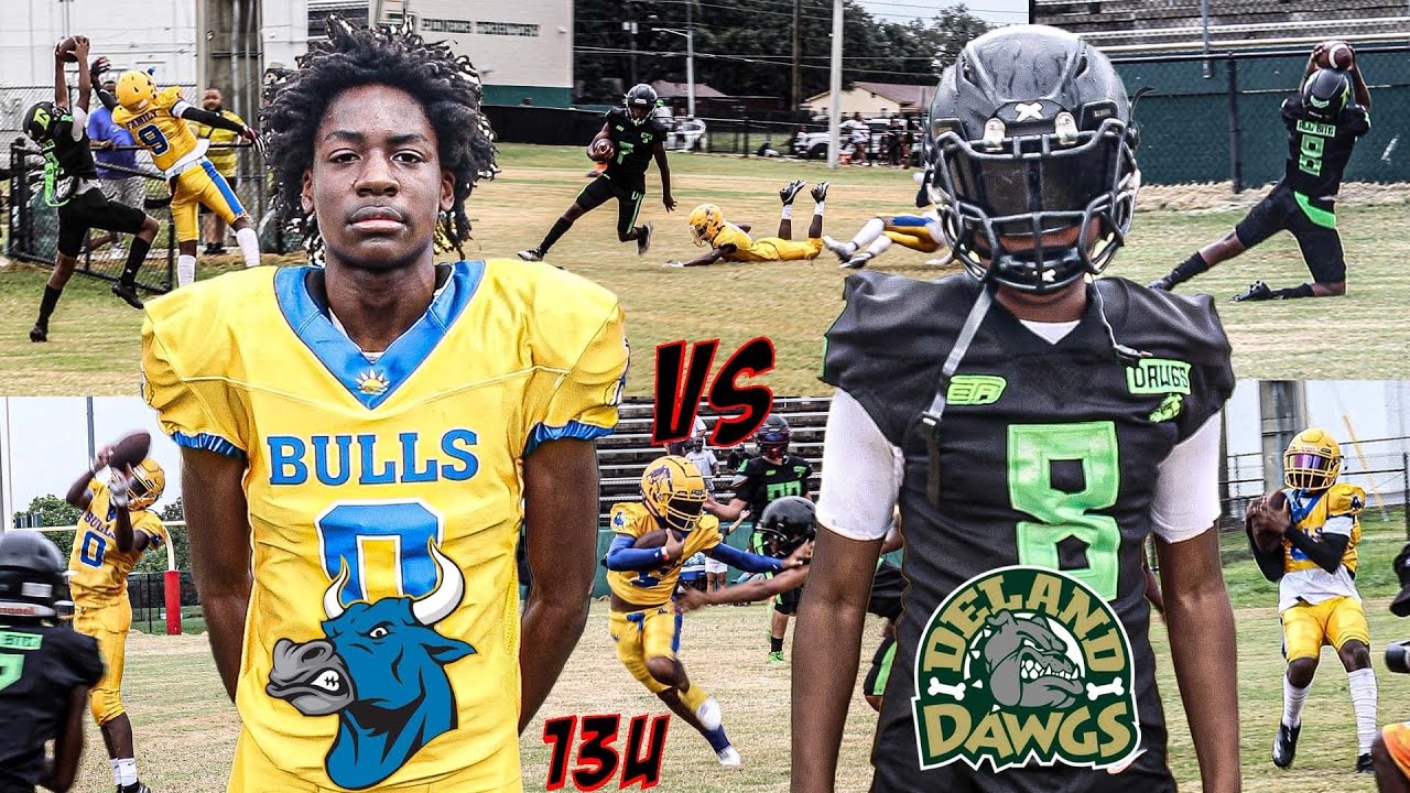 🏈🔥 Epic 13U Preseason Showdown in West Orlando Gwen Cherry Bulls 🐂 Vs Deland Dawgs 🐶