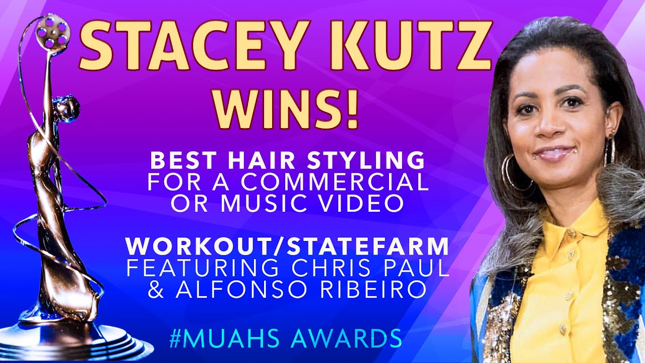 Stacey-Kutz Wins! Best Hairstyling in Commercial ft. Alfonso Ribeiro & Chris Paul #MUAHAWARDS 2021