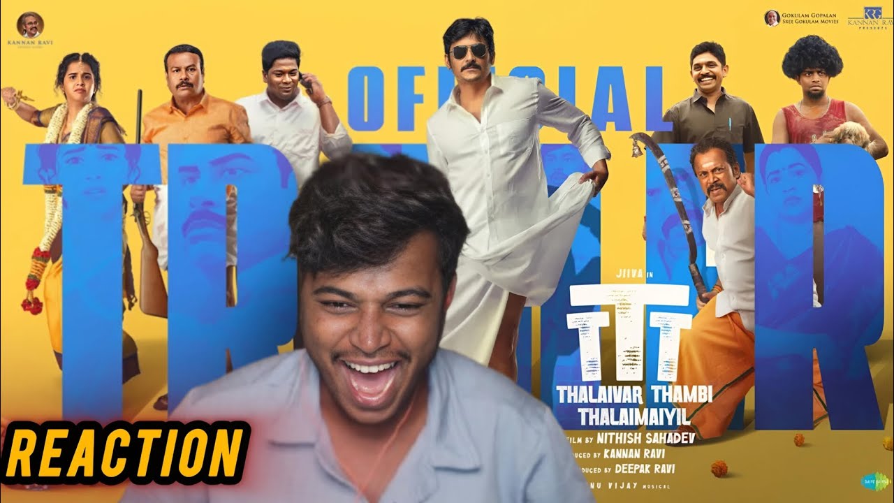 Thalaivar Thambi Thalaimaiyil - Official Trailer reaction 🤣| Jiiva | Nithish Sahadev | Vishnu Vijay
