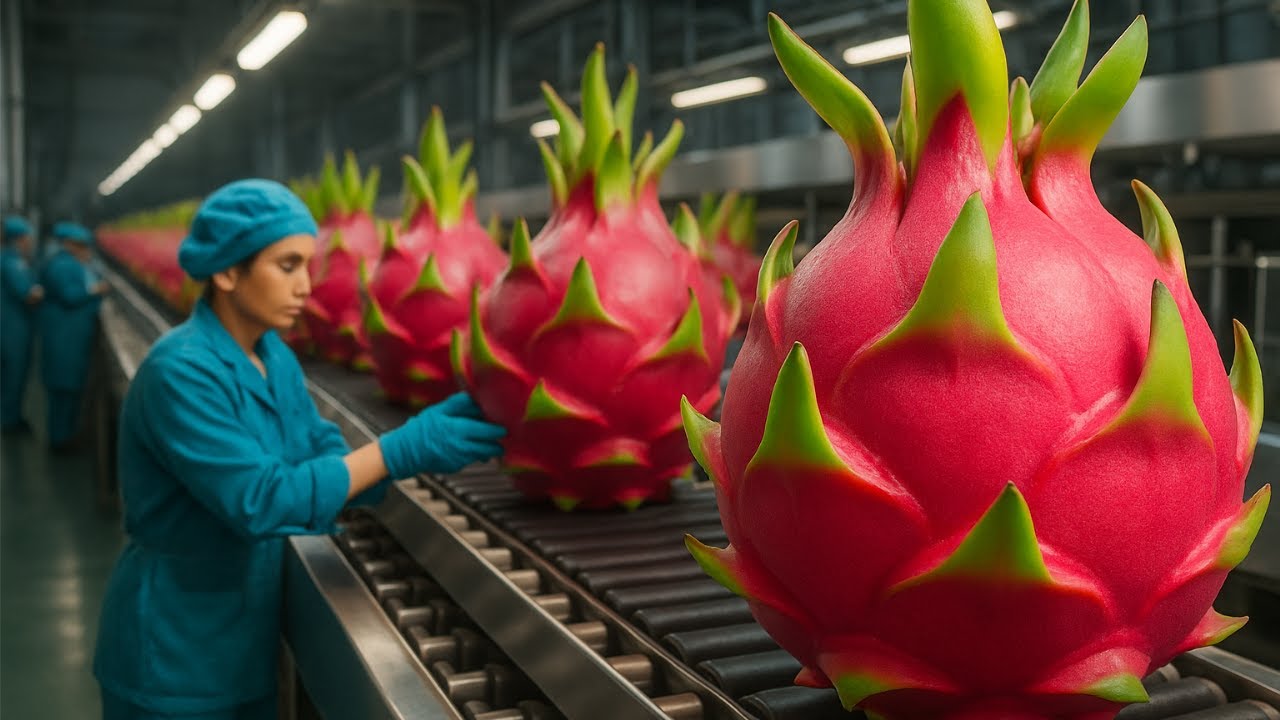 Inside a Modern Dragon Fruit Factory: Full Process From Fresh Fruit to Premium Puree Production
