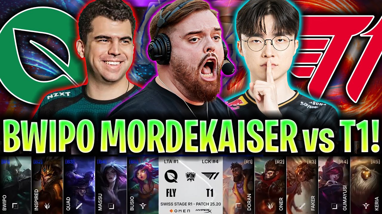 T1 SE ENFRENTA AL MORDEKAISER DE BWIPO! 😱PARTIDAZO🔥 | FLY vs T1 WORLDS SWISS STAGE 2025 ESPAÑOL IBAI