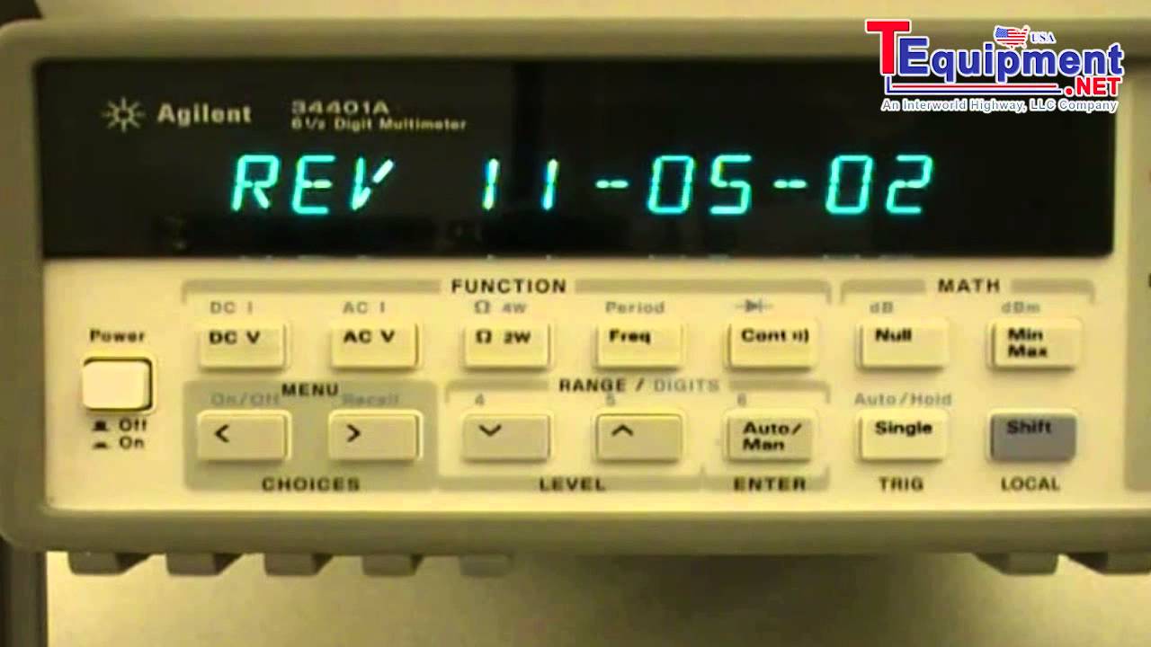 How to determine the firmware revision of Agilent 34401A DDM