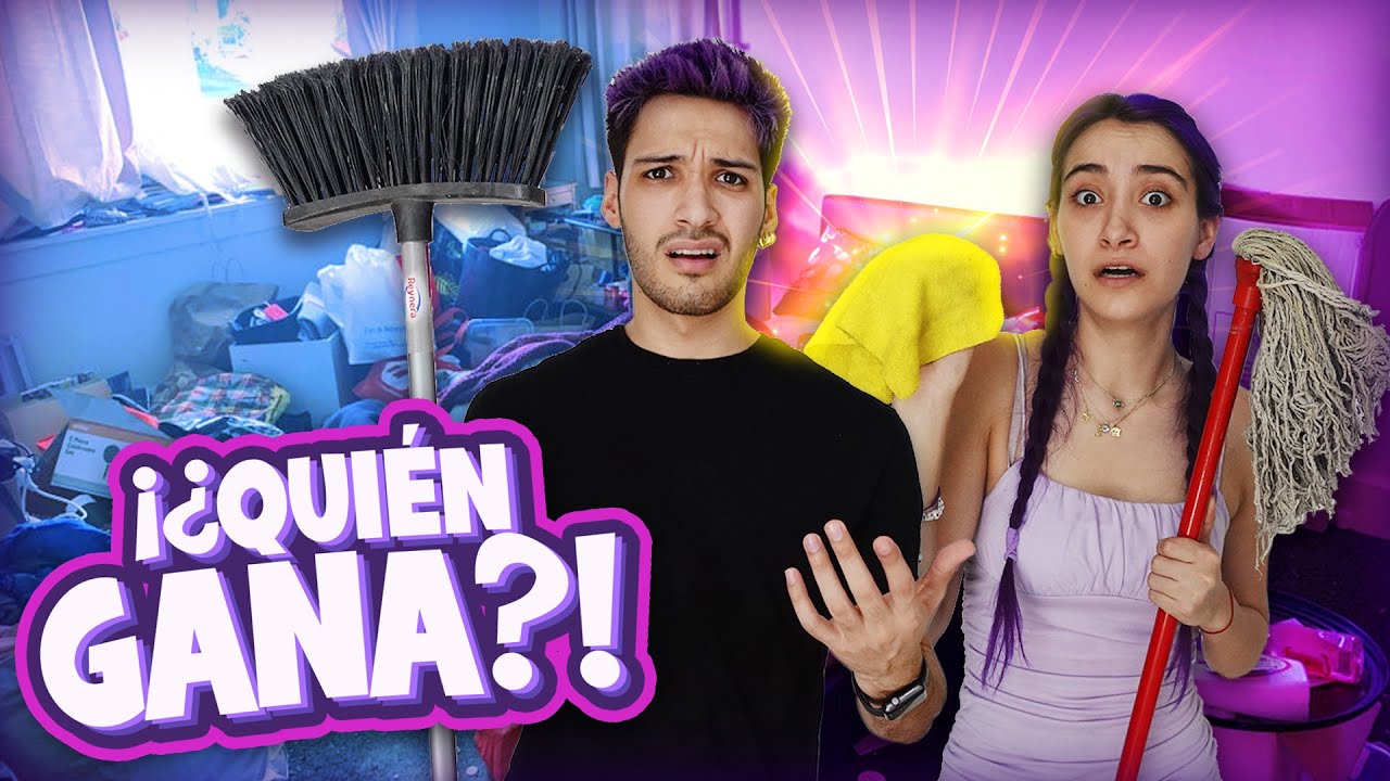 EL QUE LIMPIE SU CUARTO *MÁS RAPIDO* GANA!! 🧹🧽