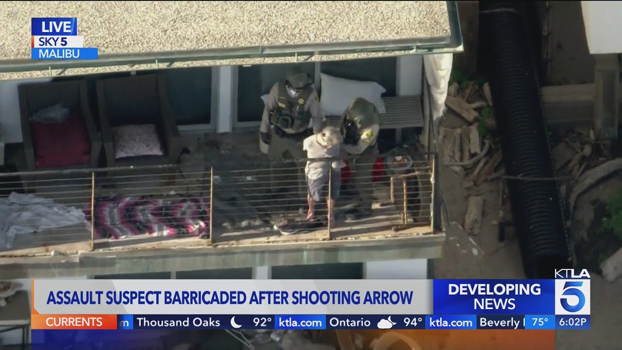 Woman stands off with deputies after arrow shooting in Malibu