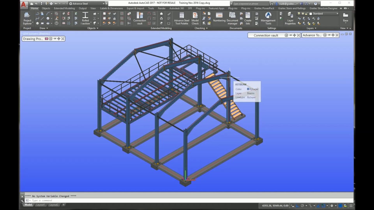 Autodesk Advance Steel | Enabling Bolts and Holes in General Arrangement Drawings