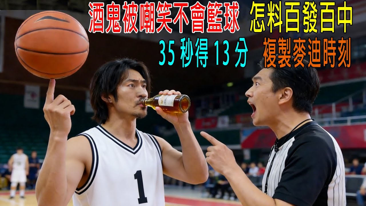 酒鬼被嘲笑不會籃球，怎料投籃百發百中，35秒得13分，複製“麥迪時刻”！