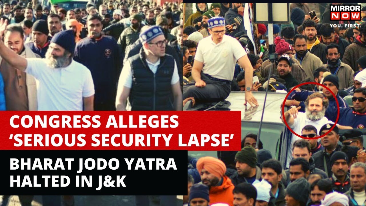 Bharat Jodo Yatra Halted in J&K | Congress Alleges &lsquo;Serious Security Breach&rsquo; | Rahul Gandhi