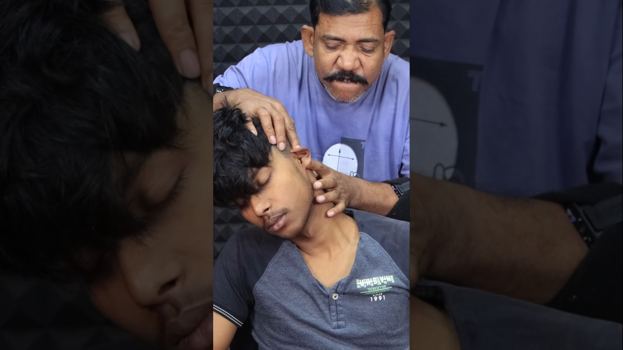 Relaxing Head Massage by Asim Barber | Ear Massage & Neck Cracking | Spine Cracking | Hair Cracking