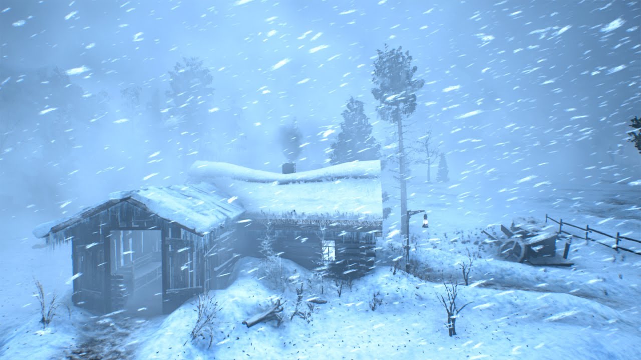 Frozen Night Howl: Blizzard Winds & Falling Snow for Rest | Glacial Stillness Beyond the Wind