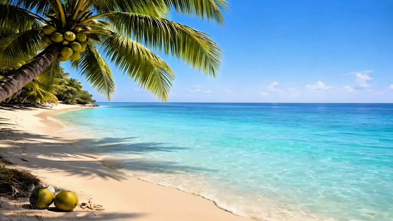 Tropical Beach Relaxation 🌴 Crystal Clear Water & Calm