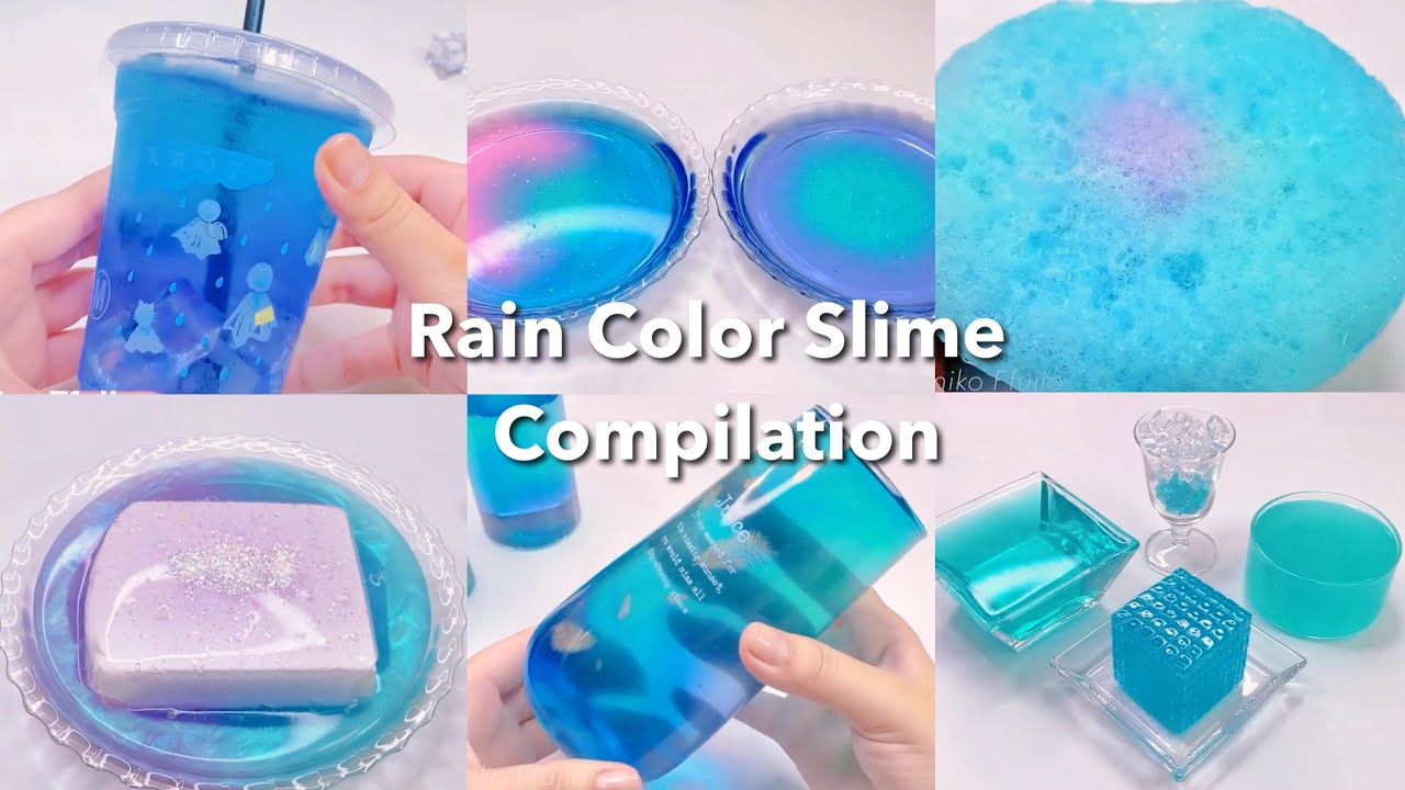 【ASMR】☔️雨色スライムまとめ☔️【音フェチ】Rain Color Slime Compilation