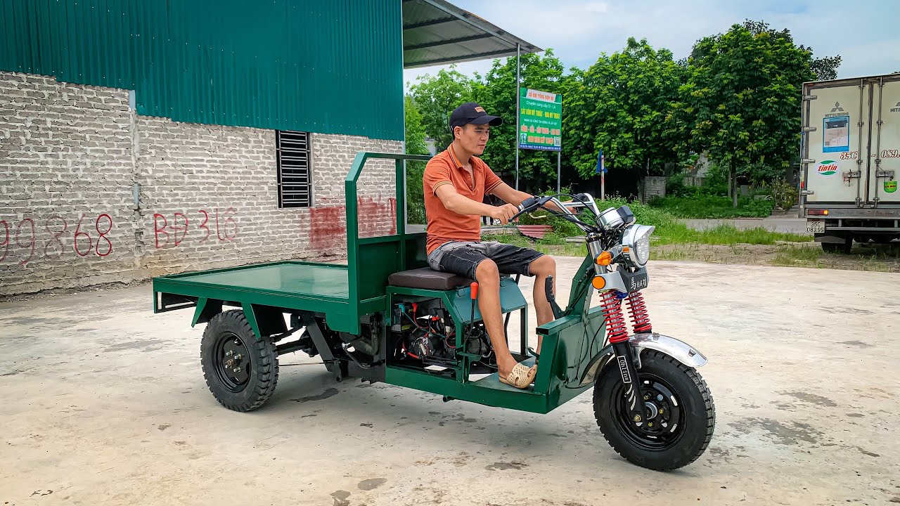 Xe ba bánh Chở Ván bóc || Nhận làm xe ba bánh Chở hàng 0364011683