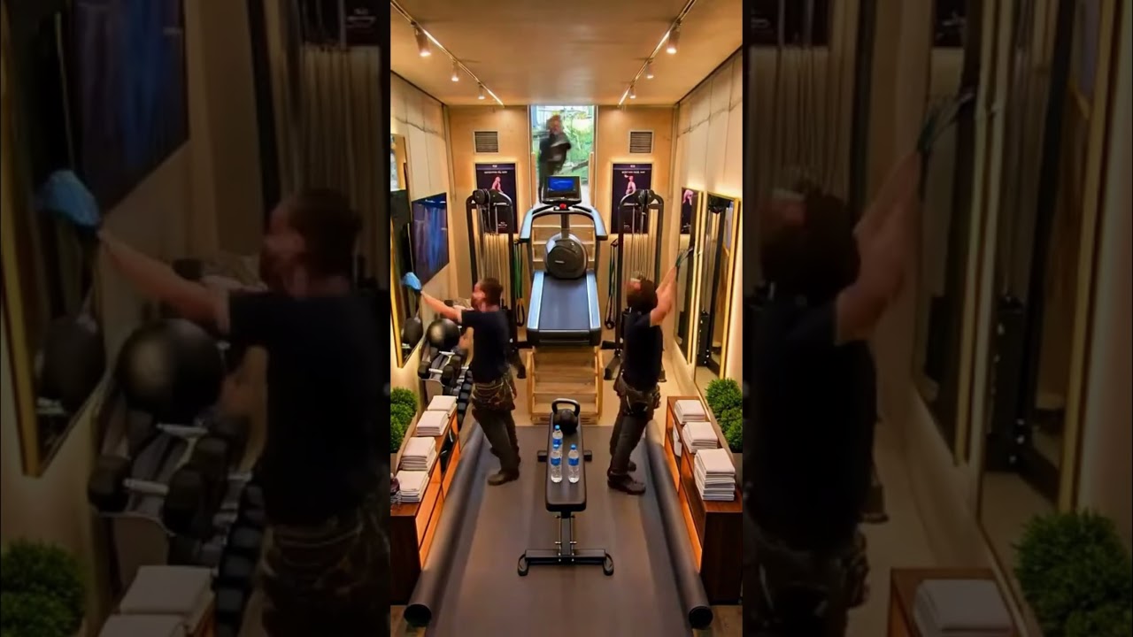 SECRET UNDERGROUND GYM #bunker #aivideo #secretroom #timelapse