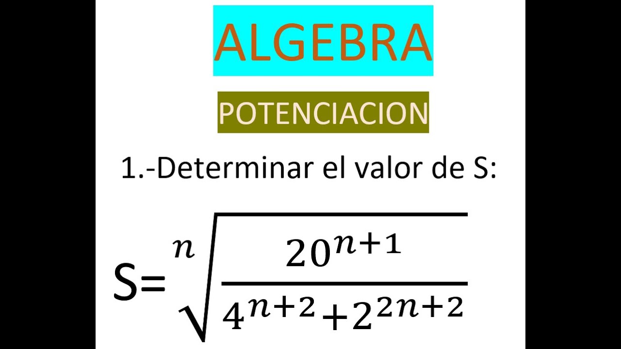 Resolviendo problemas de POTENCIACION