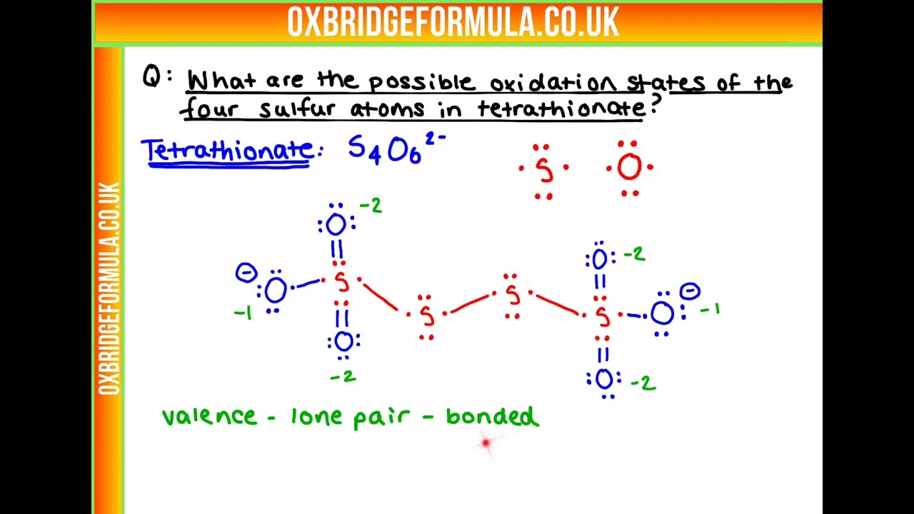 NSAA 2021 Section 1 - Q48 (Chem) - Tetrathionate.mov - Worked Solution