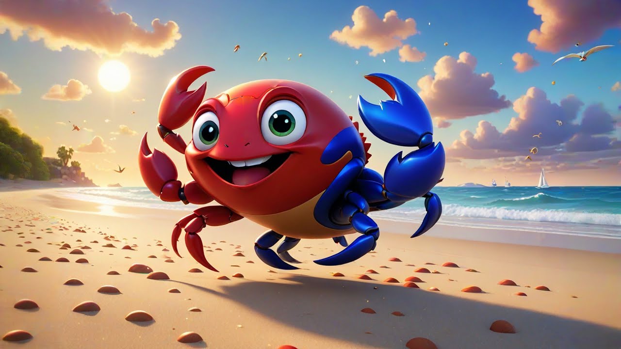 Three Colorful Crabs Tap and Click | Fun Ocean Song for Kids | Nursery Rhymes and Baby Songs