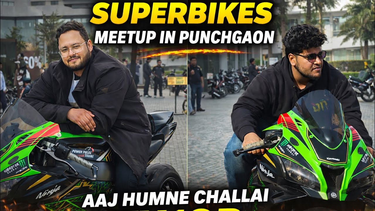 70 Lakh Ki Kawasaki ZX10R Chalai 😱 | Superbikes Meet Punchgaon
