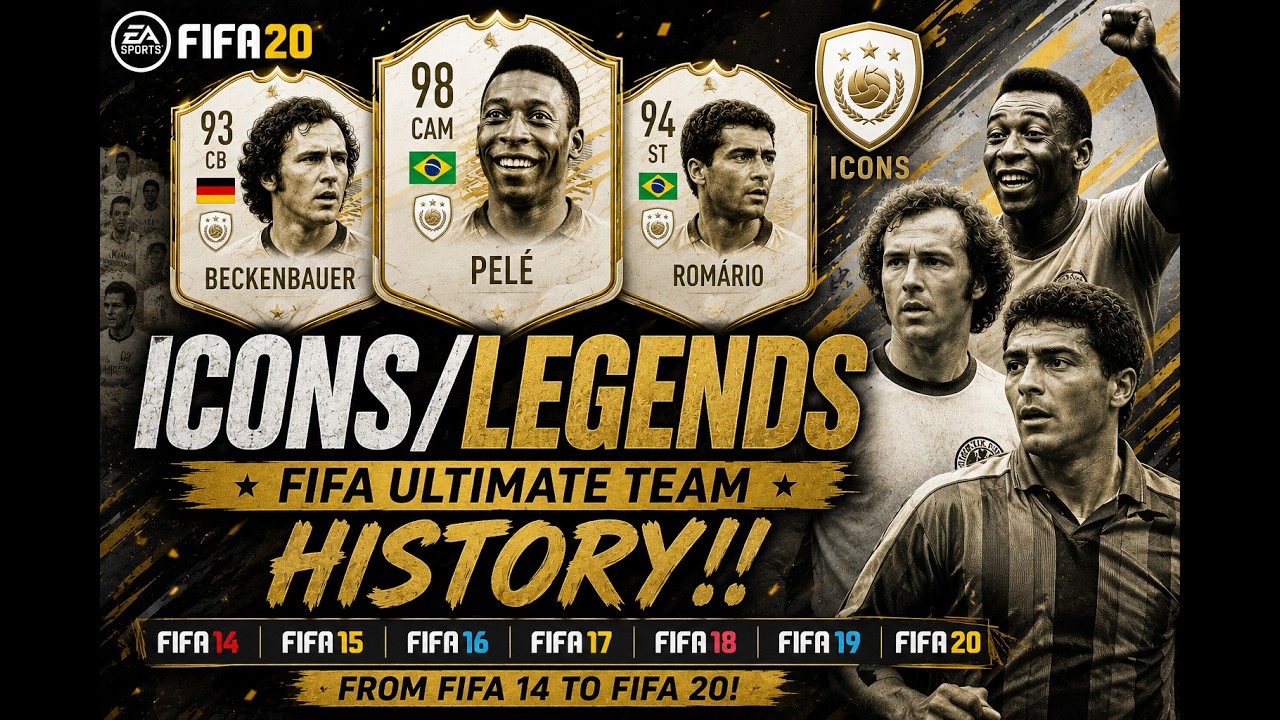 FIFA 20 ICONS/LEGENDS FIFA ULTIMATE TEAM HISTORY!! FT. BECKENBAUER, PELE, ROMARIO ETC...(FIFA 14-20)