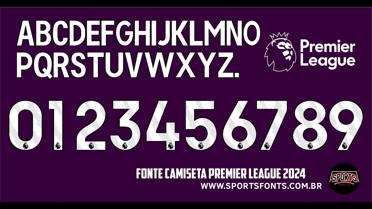 Tipografia (Fonte) Premier League 2024 | Download
