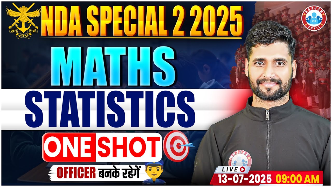 NDA Maths Classes 2025 | Maths Statistics One Shot Class | Maths By Vishal Sir