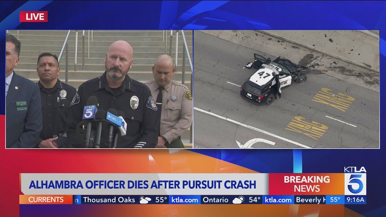 Alhambra police officer dies after pursuit crash