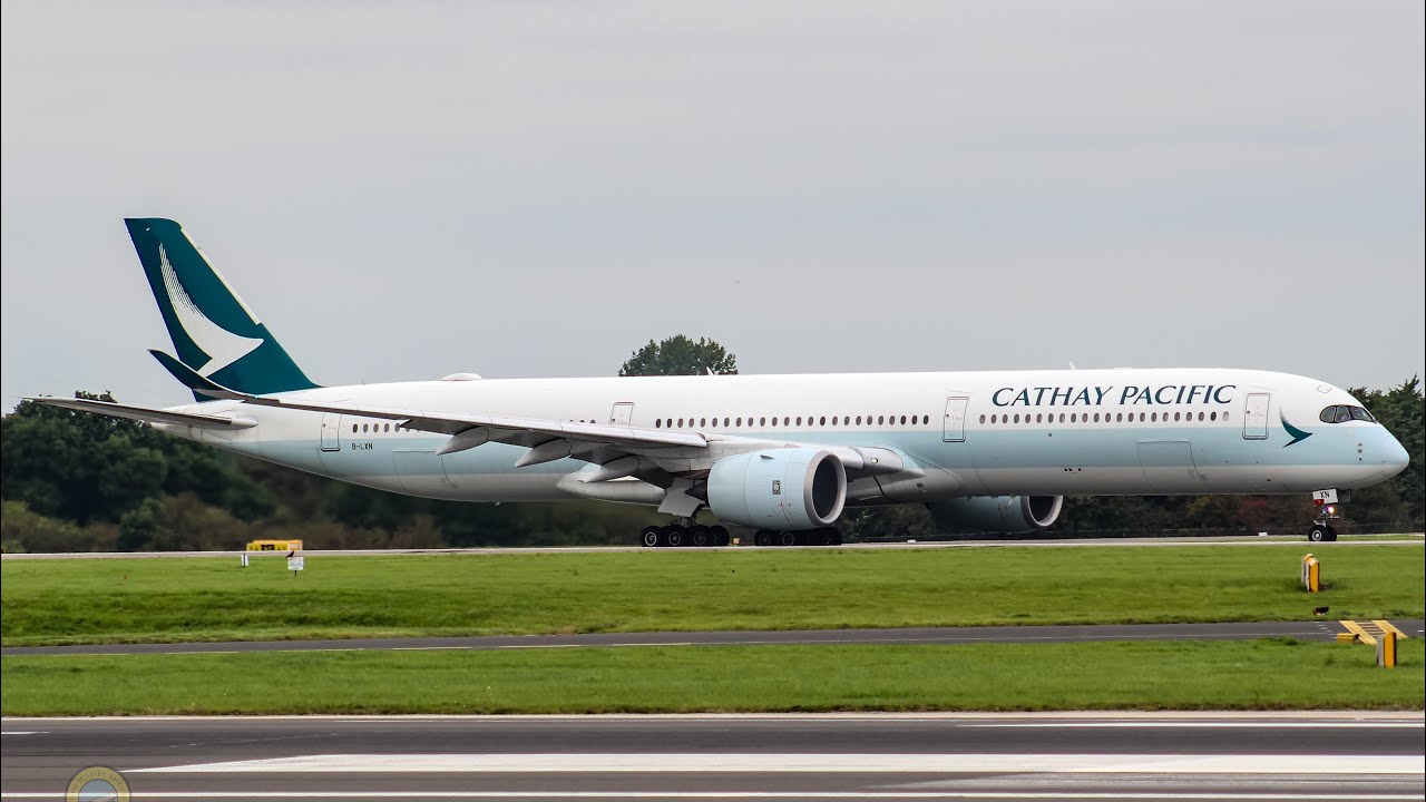 Cathay Pacific Airbus A350-1000, Reg B-LXN Departs Manchester To Hong Kong
