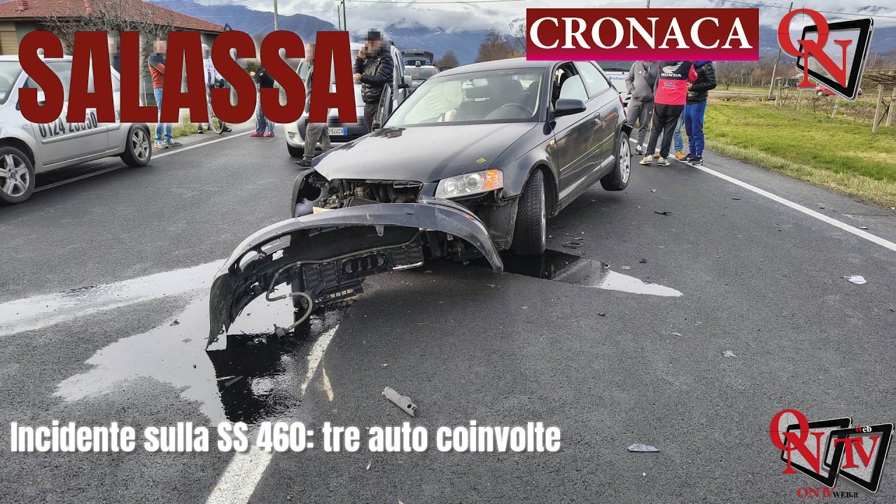SALASSA – Incidente sulla SS 460: tre auto coinvolte