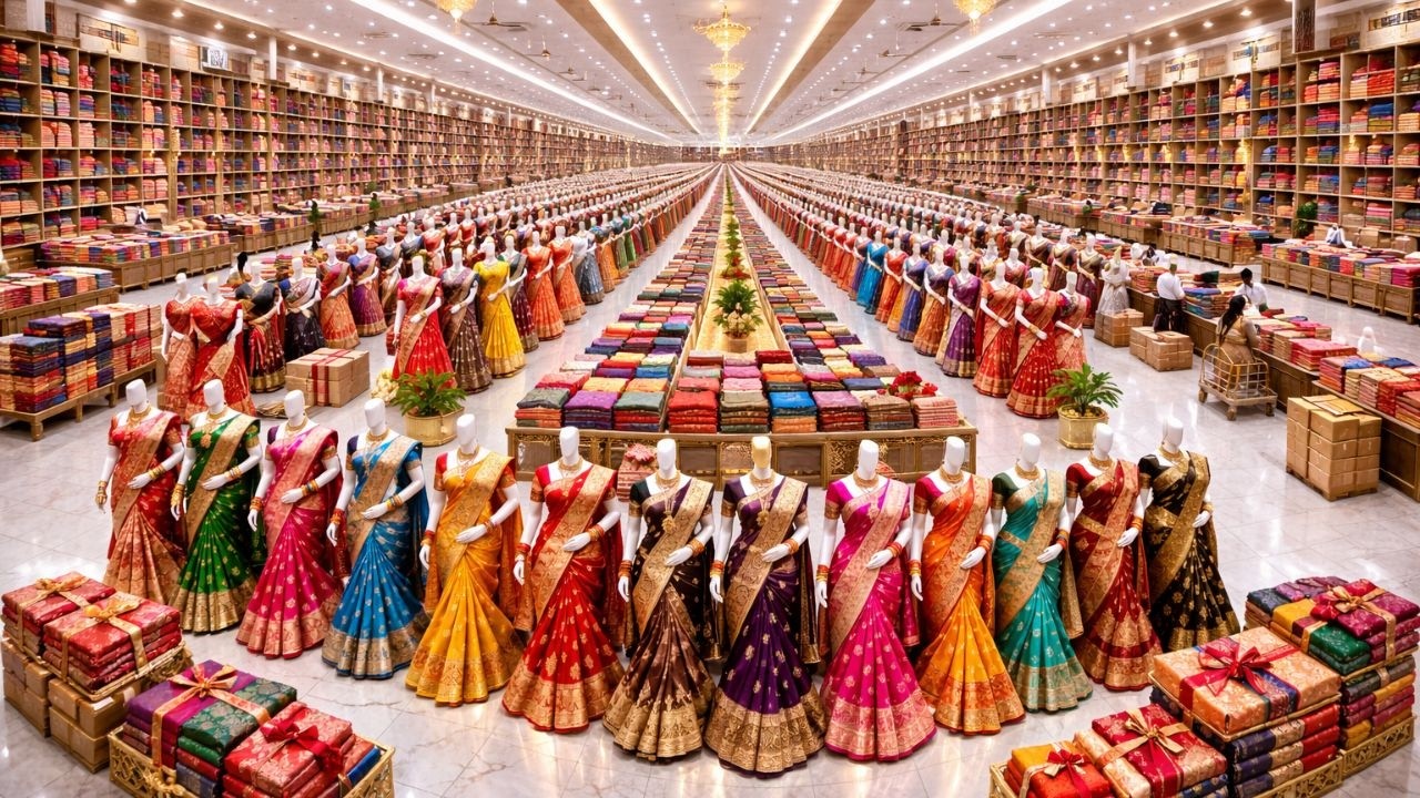 Surat Silk Saree Wholesale Market 😱 New Collection Only Wholesale COD | Best Price