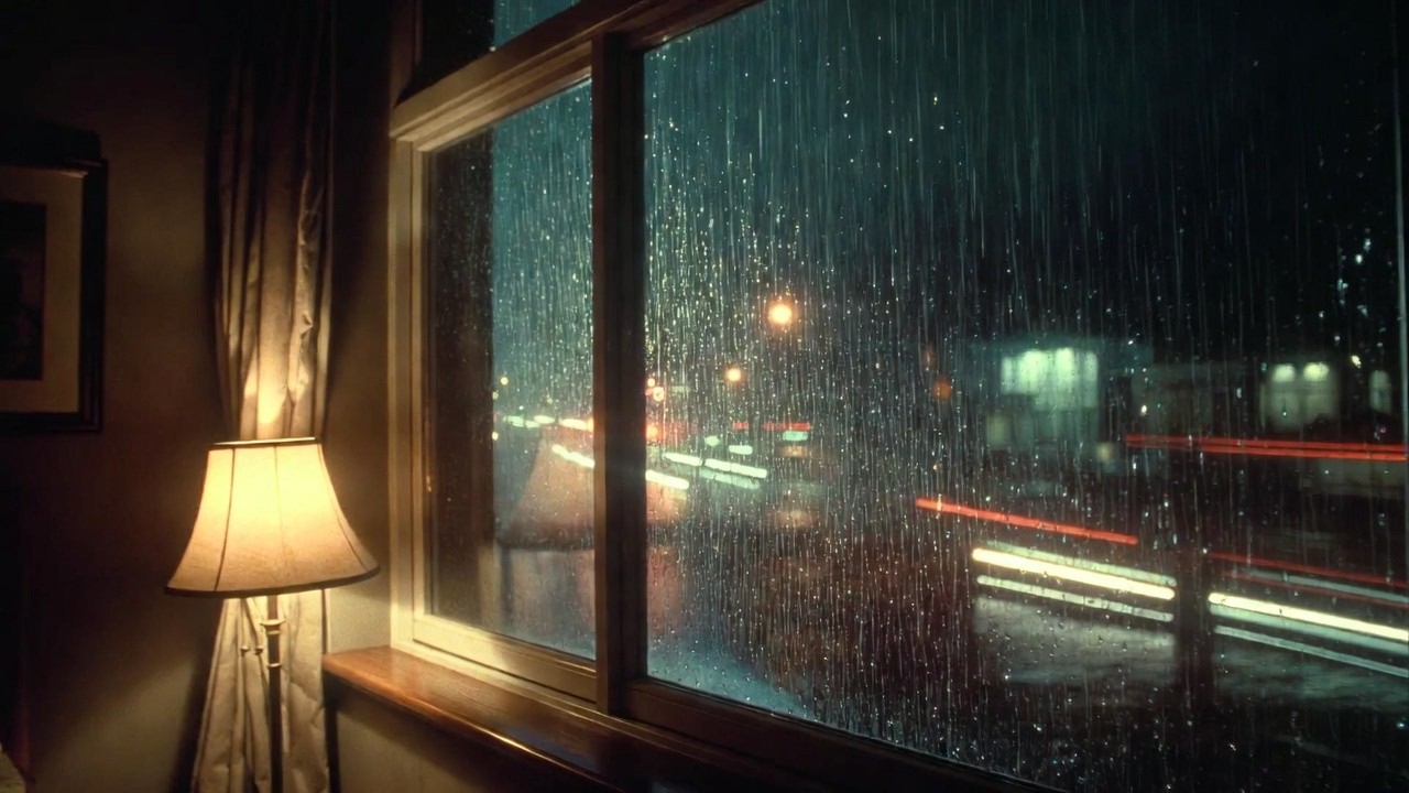 10 Hours Rain on Window with Distant Thunder | Deep Sleep & Relaxing Rain Sounds