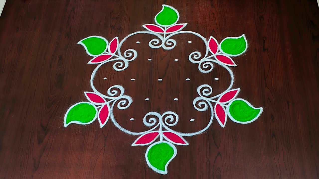 5×3dots ugadhi special rangoli🌷|easy ugadhi muggulu🌷|pandaga muggulu|easy rangoli#Rang Kaa Rangoli